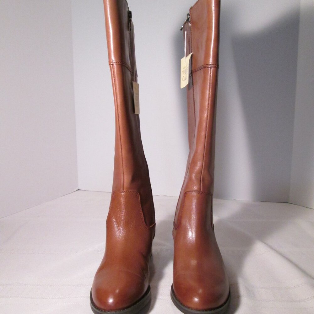 Franco Sarto Chipper Wide Calf Leather Riding Boots Sz 6M - Picture 7 of 10